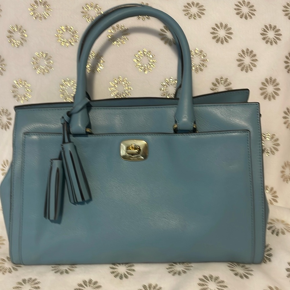 Coach legacy Chelsea Satchel. Beautiful Robins Egg Blue. No tags, NO issues.